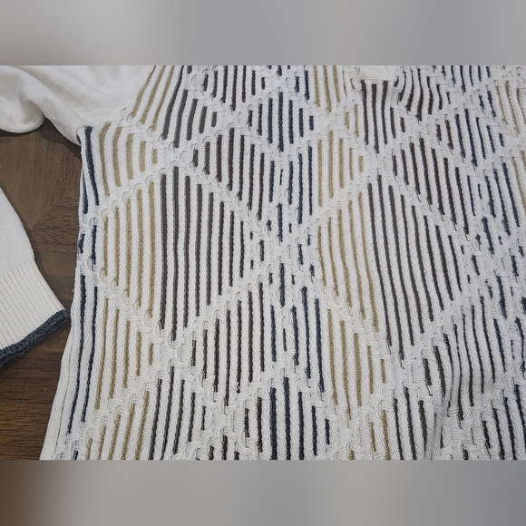 Steve Harvey Celebrity Edition Sweater Sz XL Off White Button Neck - Picture 9 of 12